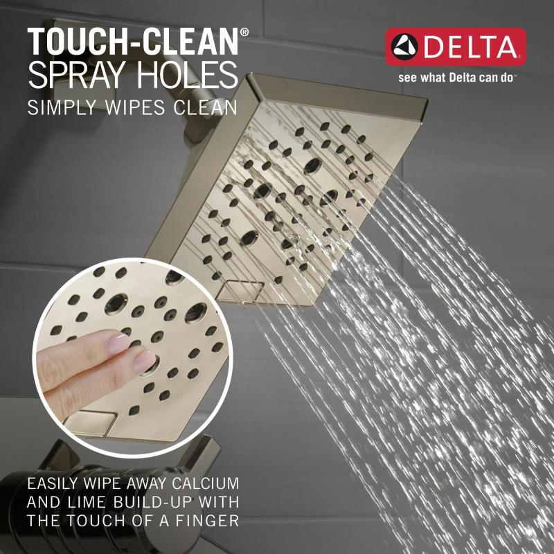 DELTA Pivotal Monitor 17 Series H2OKINETIC Tub and Shower Trim — Lumicoat® Polished Nickel