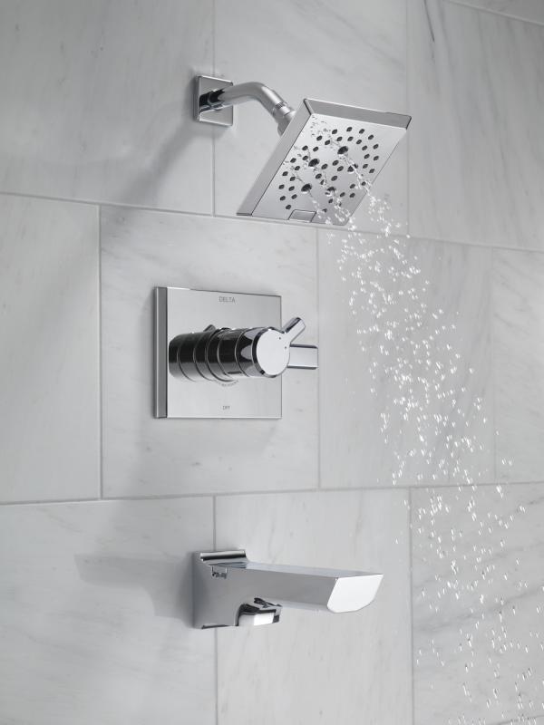 DELTA Pivotal Monitor 17 Series H2OKINETIC Tub and Shower Trim — Lumicoat® Chrome