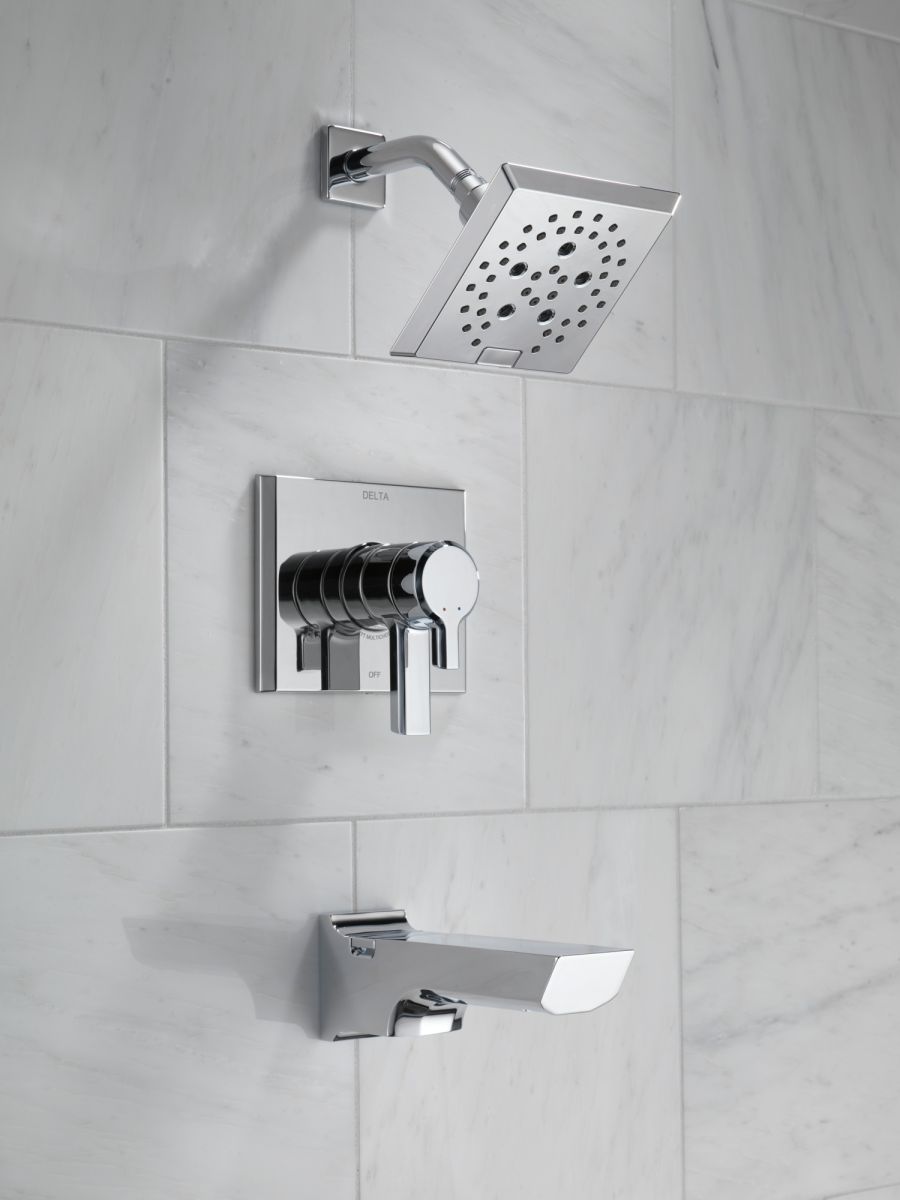 DELTA Pivotal Monitor 17 Series H2OKINETIC Tub and Shower Trim — Lumicoat® Chrome