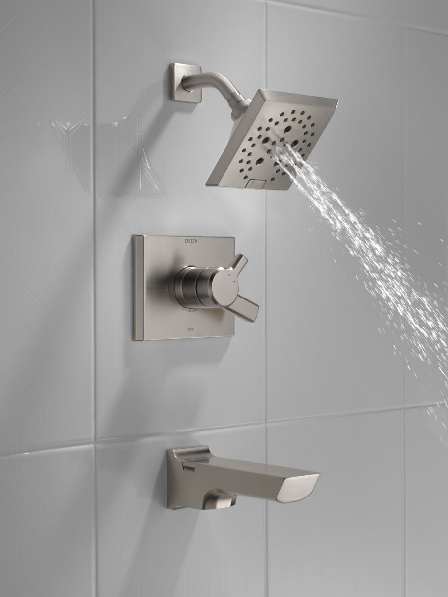 DELTA Pivotal Monitor 17 Series H2OKINETIC Tub and Shower Trim — Lumicoat® Stainless