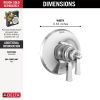 DELTA Dorval TempAssure 17T Series Valve Only Trim — Chrome