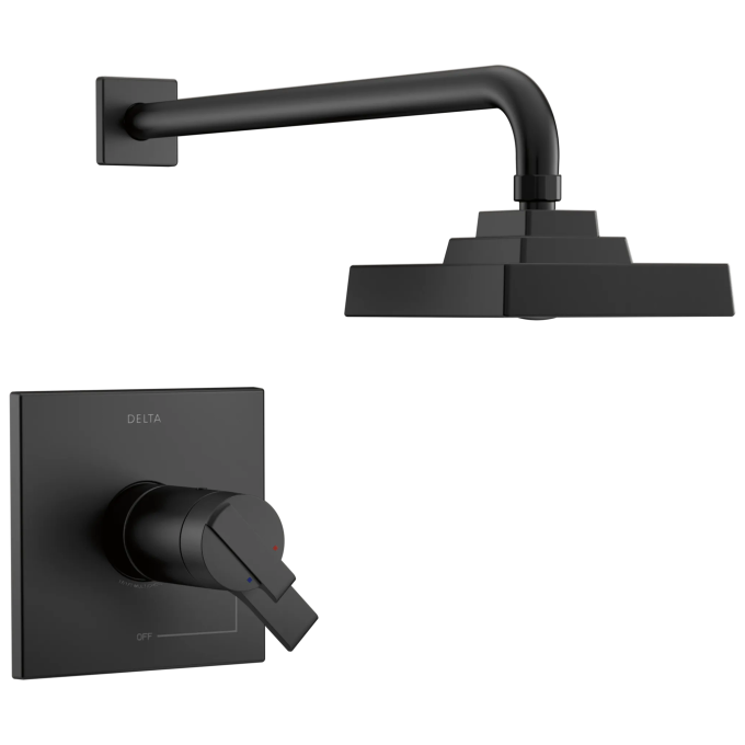 DELTA Ara TempAssure 17T Series H2OKINETIC Shower Trim — Matte Black