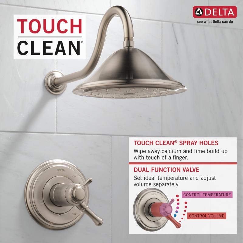 DELTA Cassidy TempAssure 17T Series Shower Trim — Stainless