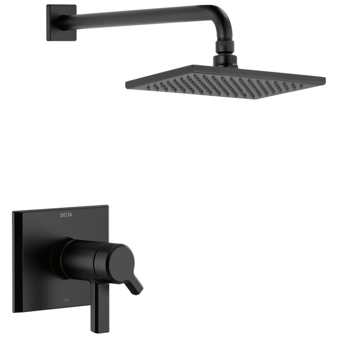 DELTA Pivotal TempAssure 17T Series H2OKINETIC Shower Trim — Matte Black