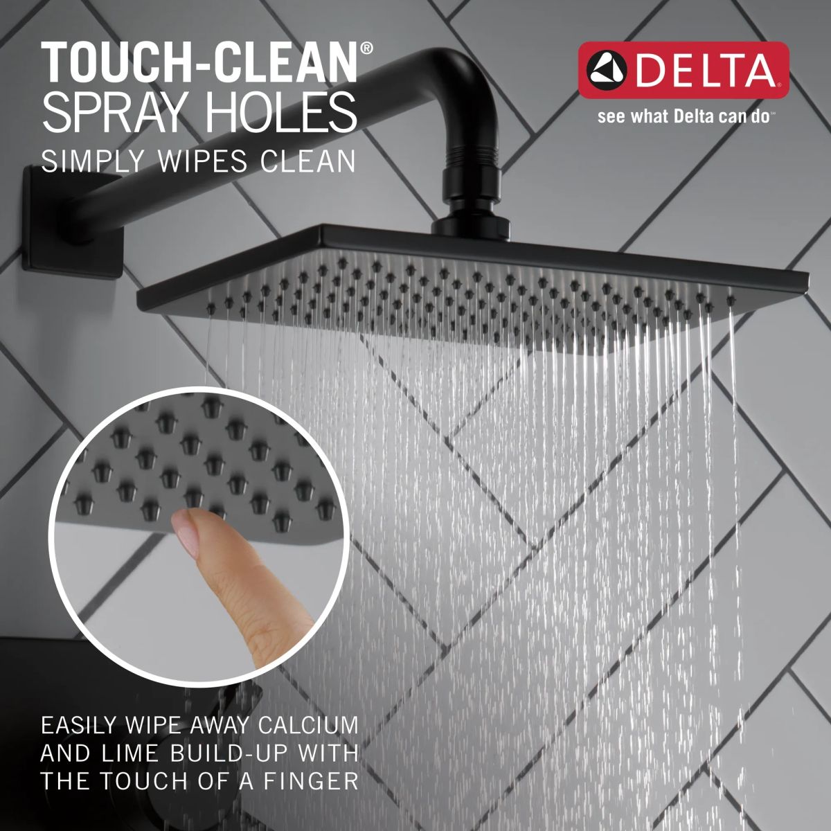DELTA Pivotal TempAssure 17T Series H2OKINETIC Shower Trim — Matte Black
