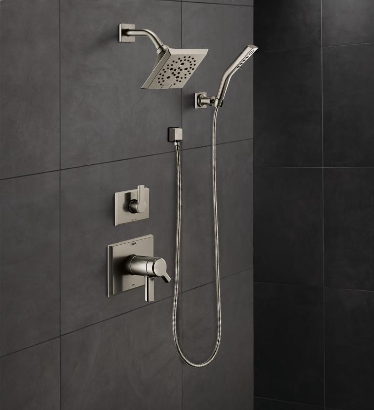 DELTA Universal Showering Components Square Wall Elbow for Hand Shower — Stainless