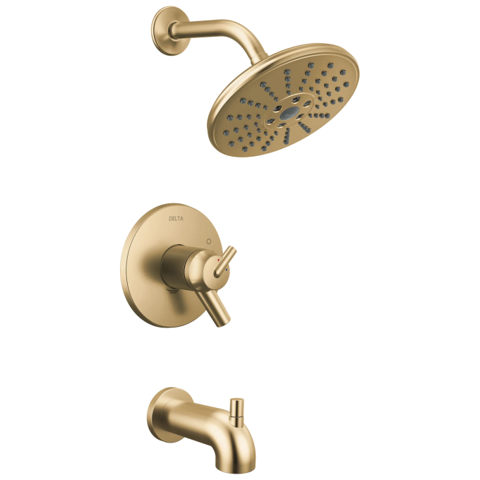 DELTA Trinsic TempAssure 17T Series H2OKINETIC Tub & Shower Trim — Champagne Bronze