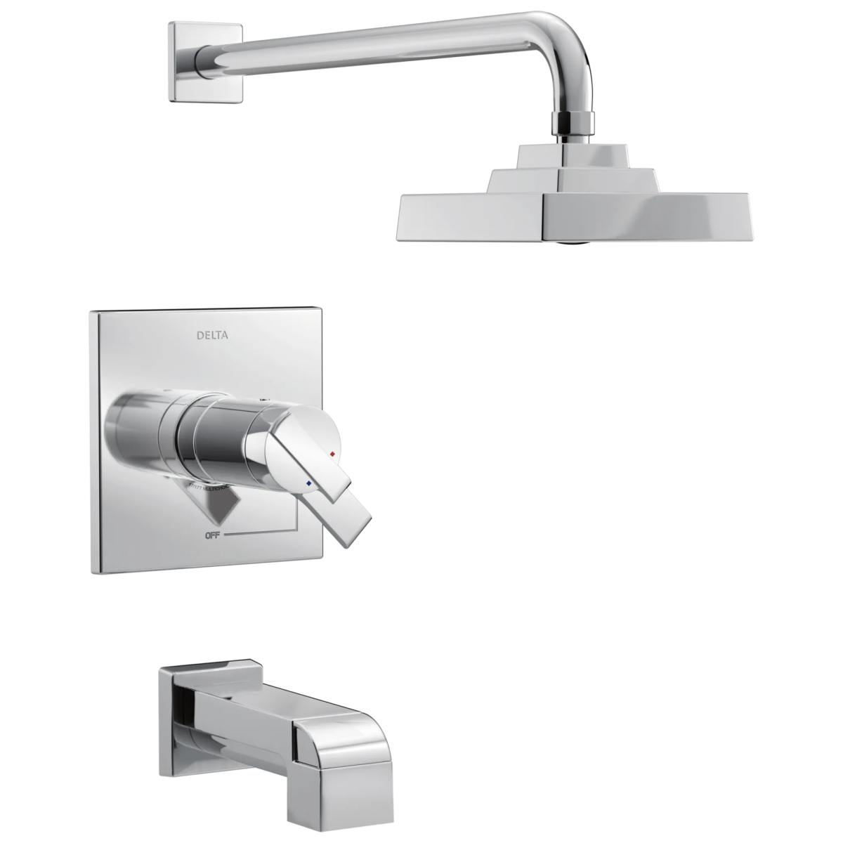 DELTA Ara TempAssure 17T Series H2Okinetic Tub & Shower Trim — Chrome