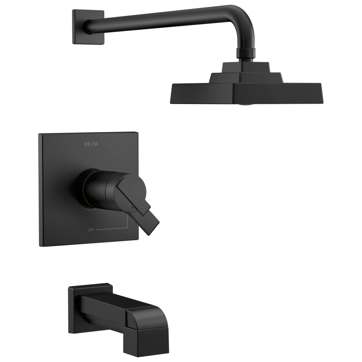 DELTA Ara TempAssure 17T Series Tub and Shower Trim — Matte Black