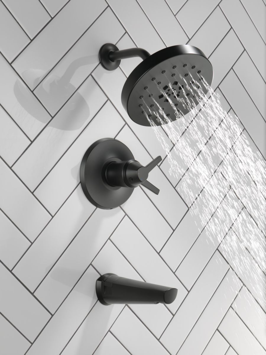 DELTA Galeon 17T S Tub Shower Trim with UltraSoak — Matte Black