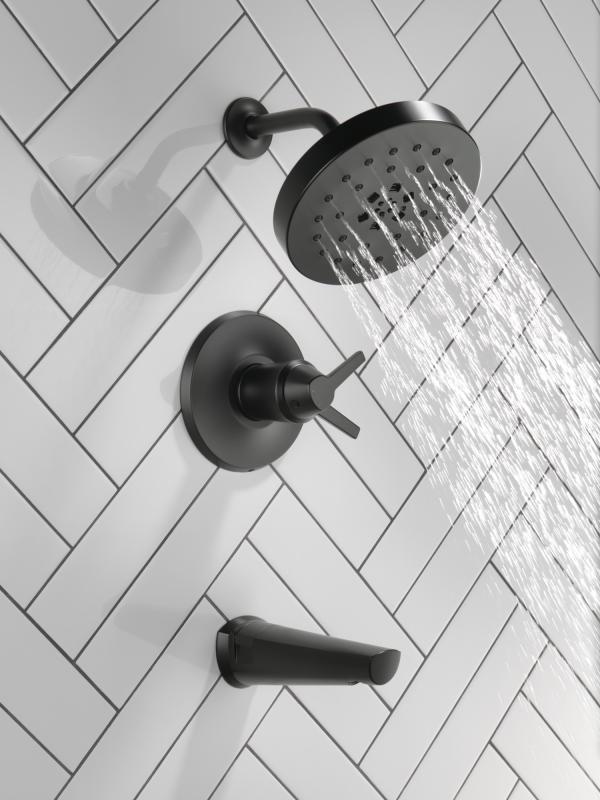 DELTA Galeon 17T S Tub Shower Trim with UltraSoak — Matte Black