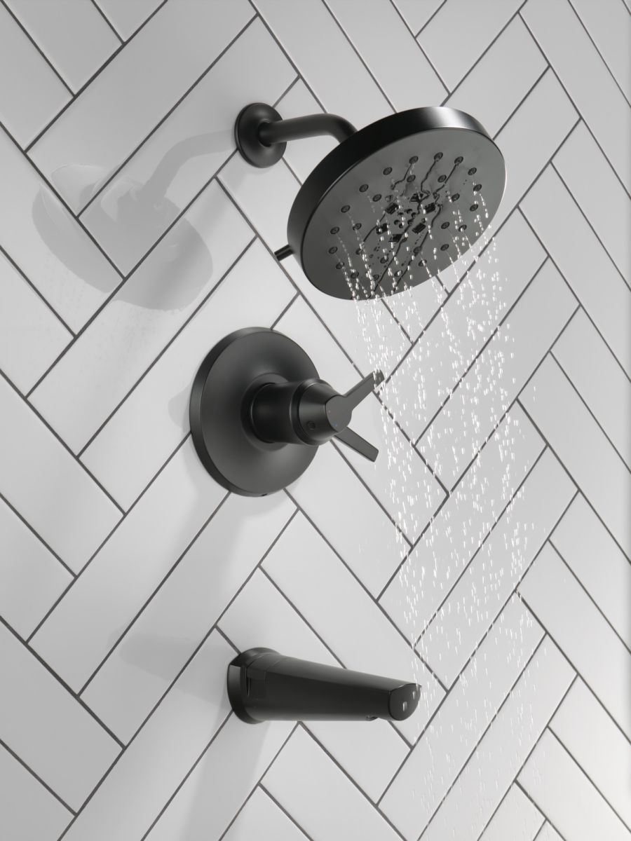 DELTA Galeon 17T S Tub Shower Trim with UltraSoak — Matte Black