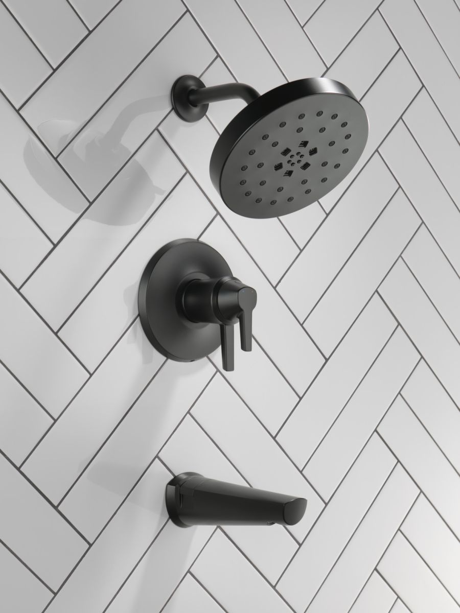 DELTA Galeon 17T S Tub Shower Trim with UltraSoak — Matte Black
