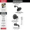 DELTA Broderick 17T Series Tub Shower Trim — Matte Black