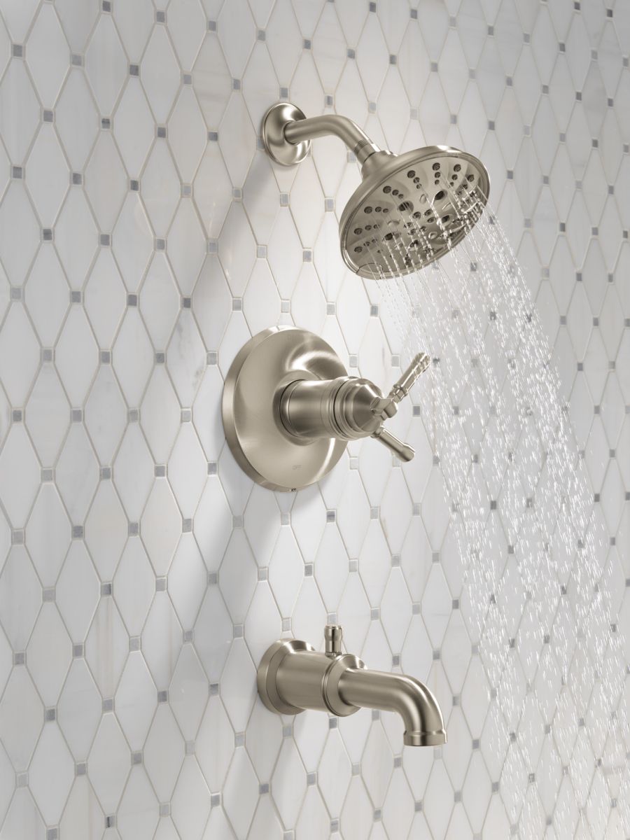 DELTA Broderick 17T Series Tub Shower Trim — Lumicoat® Stainless