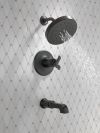 DELTA Tetra 17T Series Tub Shower Trim — Matte Black