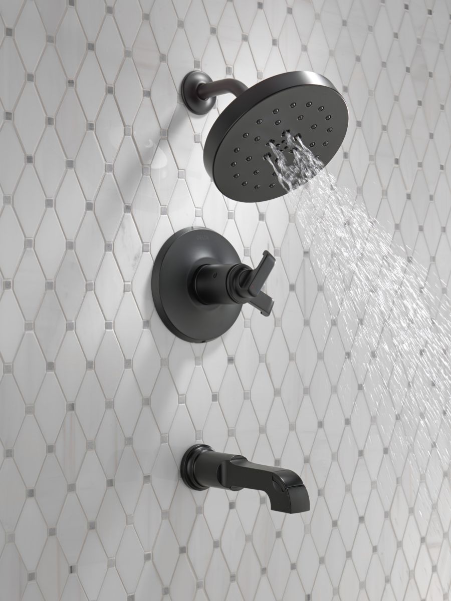 DELTA Tetra 17T Series Tub Shower Trim — Matte Black