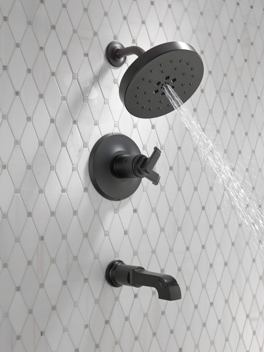 DELTA Tetra 17T Series Tub Shower Trim — Matte Black