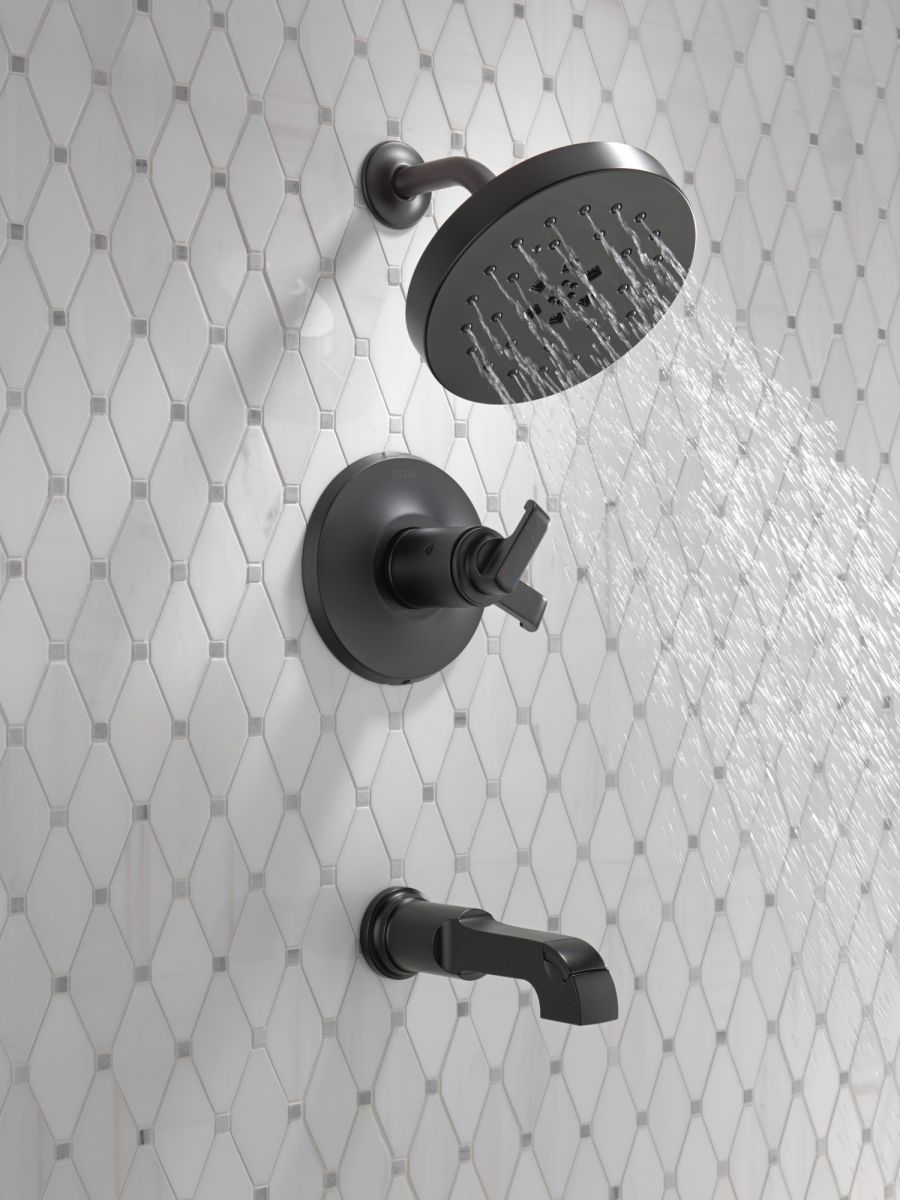 DELTA Tetra 17T Series Tub Shower Trim — Matte Black