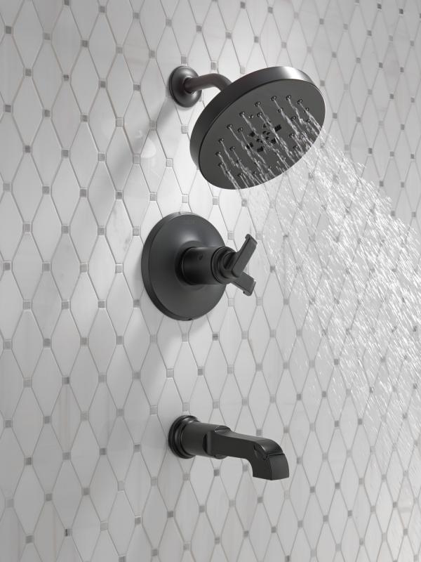 DELTA Tetra 17T Series Tub Shower Trim — Matte Black
