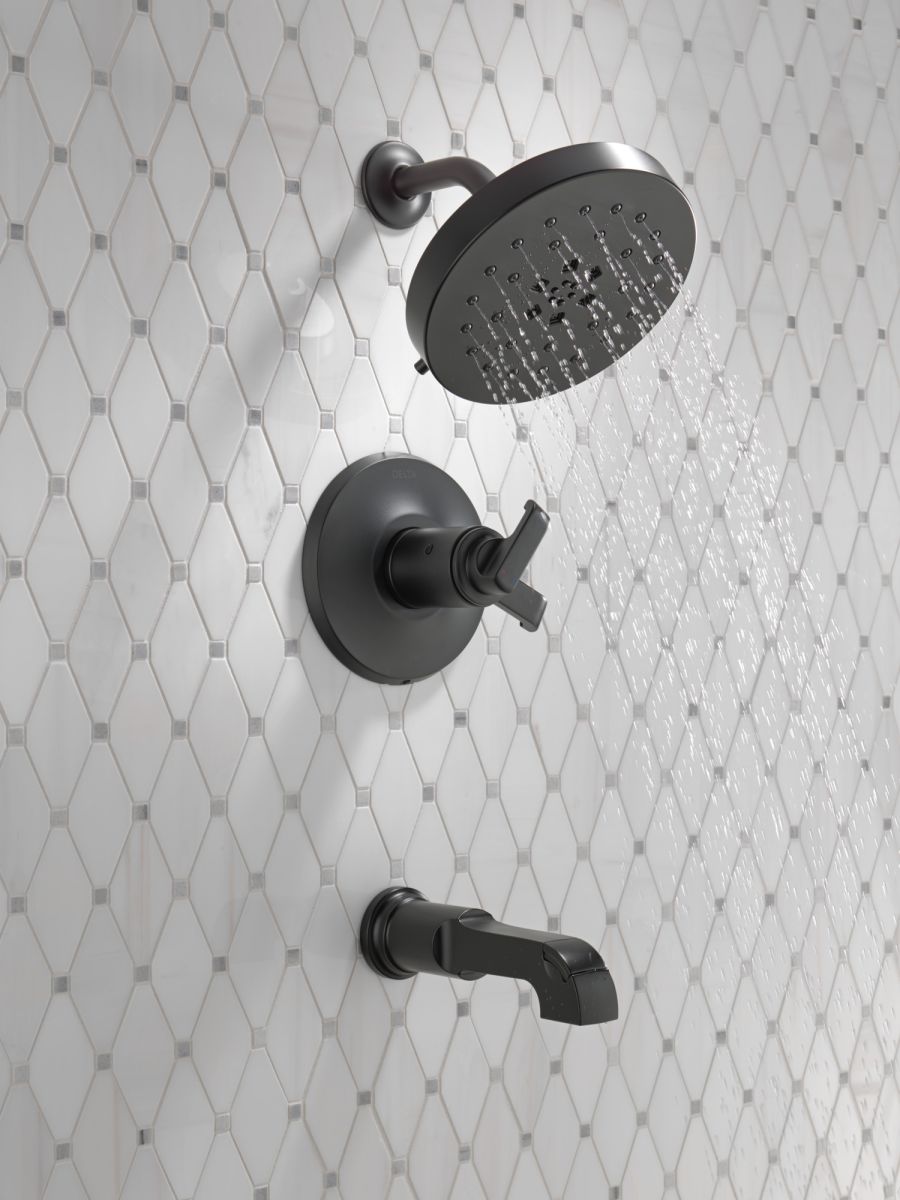 DELTA Tetra 17T Series Tub Shower Trim — Matte Black