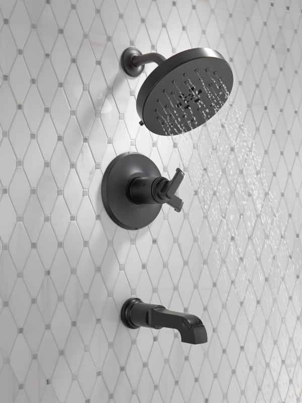 DELTA Tetra 17T Series Tub Shower Trim — Matte Black
