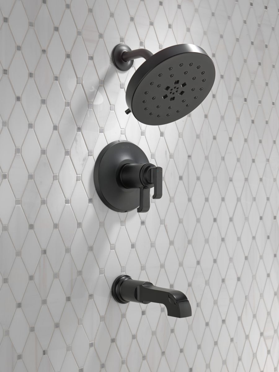 DELTA Tetra 17T Series Tub Shower Trim — Matte Black