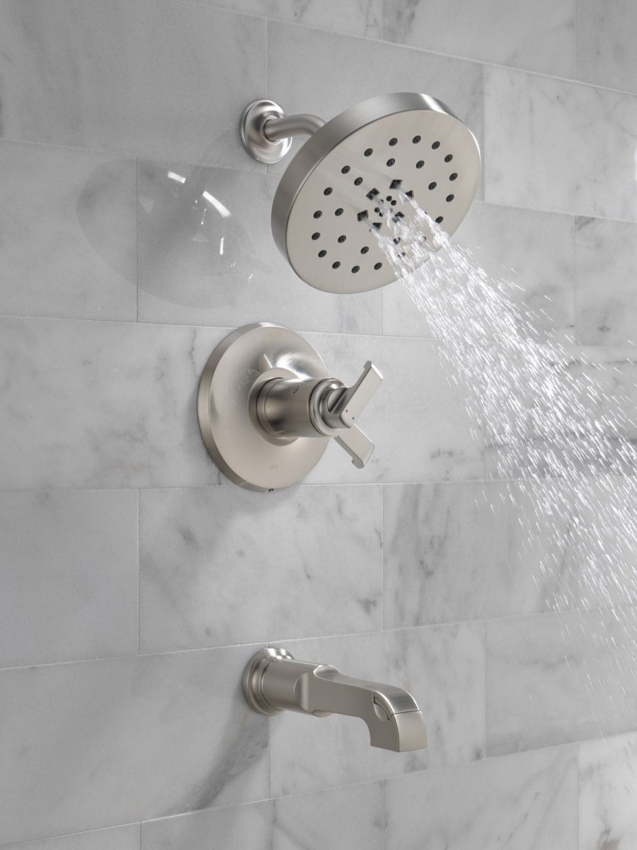 DELTA Tetra 17T Series Tub Shower Trim — Lumicoat® Stainless