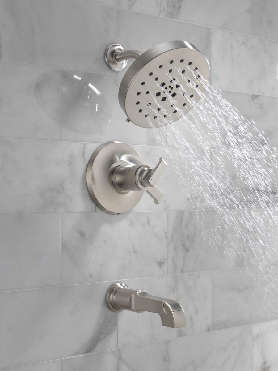 DELTA Tetra 17T Series Tub Shower Trim — Lumicoat® Stainless