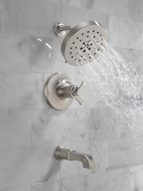 DELTA Tetra 17T Series Tub Shower Trim — Lumicoat® Stainless