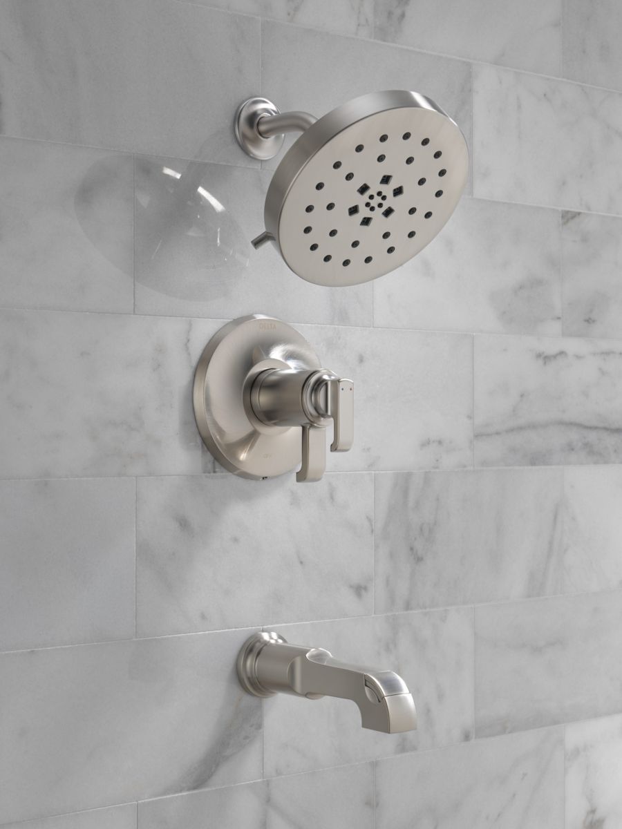 DELTA Tetra 17T Series Tub Shower Trim — Lumicoat® Stainless