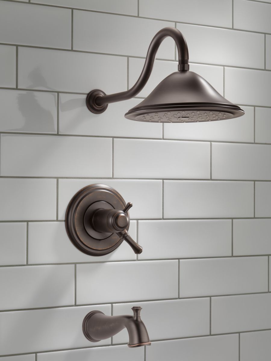 DELTA Cassidy TempAssure 17T Series Tub & Shower Trim — Venetian Bronze