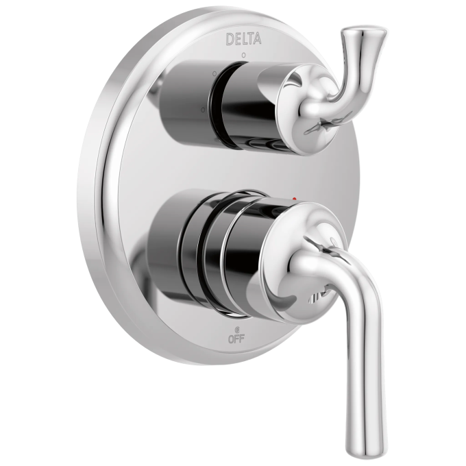 DELTA Kayra Two-Handle Monitor 14 Series Valve Trim with 3-Setting Integrated Diverter — Chrome