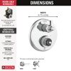 DELTA Dorval Traditional 2-Handle Monitor 14 Series Valve Trim with 3 Setting Diverter — Chrome