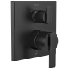 DELTA Ara Angular Modern Monitor 14 Series Valve Trim with 3-Setting Integrated Diverter — Matte Black