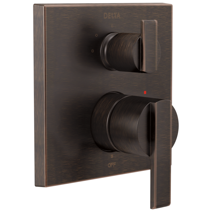 DELTA Ara Angular Modern Monitor 14 Series Valve Trim with 3-Setting Integrated Diverter — Venetian Bronze