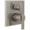 DELTA Ara Angular Modern Monitor 14 Series Valve Trim with 3-Setting Integrated Diverter — Stainless