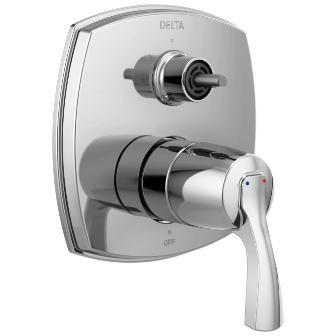 DELTA Stryke 14 Series Integrated Diverter Trim with Three Function Diverter Less Diverter Handle — Lumicoat® Stainless