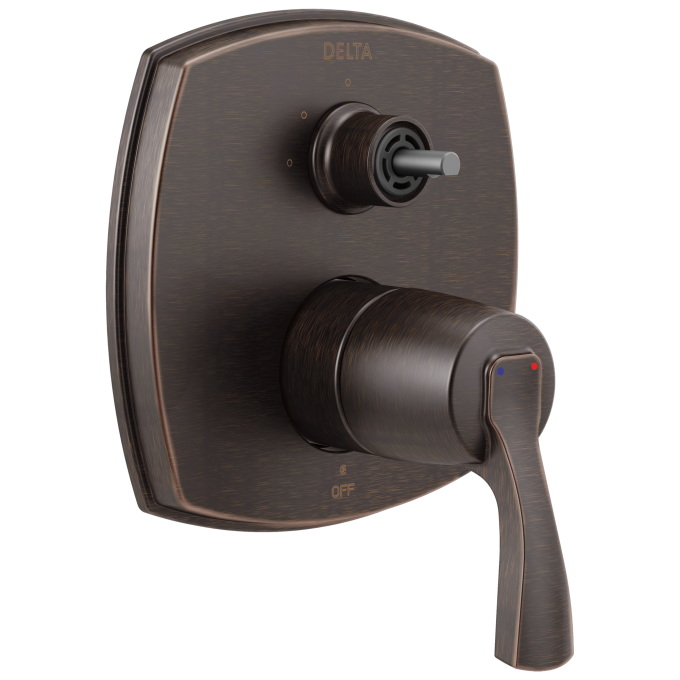 DELTA Stryke 14 Series Integrated Diverter Trim with Three Function Diverter Less Diverter Handle — Venetian Bronze