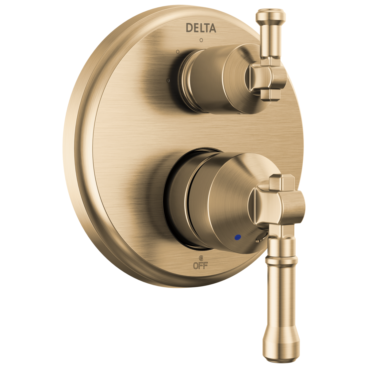DELTA Broderick 14 Series Integrated Diverter Trim 3-Setting — Lumicoat® Champagne Bronze