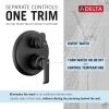 DELTA Tetra 14 Series Integrated Diverter Trim with 3-Setting — Matte Black