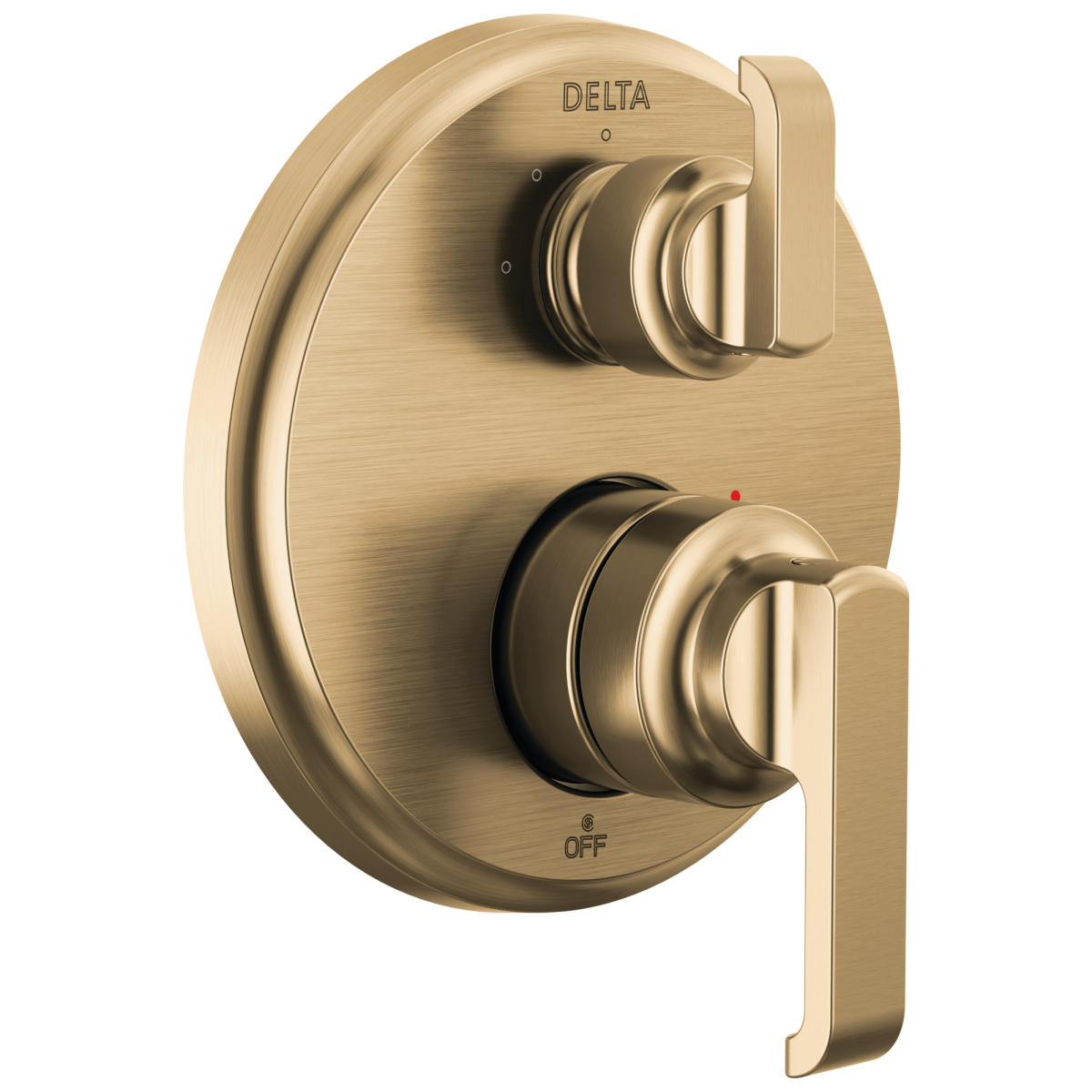 DELTA Tetra 14 Series Integrated Diverter Trim with 3-Setting — Lumicoat® Champagne Bronze