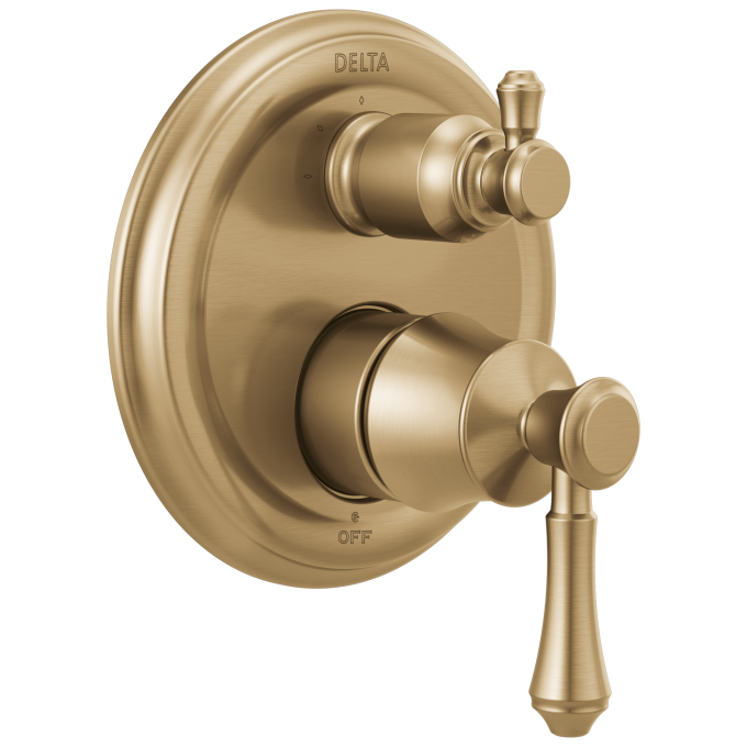 DELTA Cassidy Traditional Monitor 14 Series Valve Trim with 3-Setting Integrated Diverter — Champagne Bronze