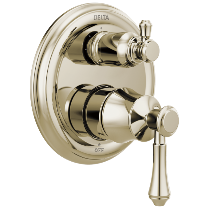 DELTA Cassidy Traditional Monitor 14 Series Valve Trim with 3-Setting Integrated Diverter — Polished Nickel