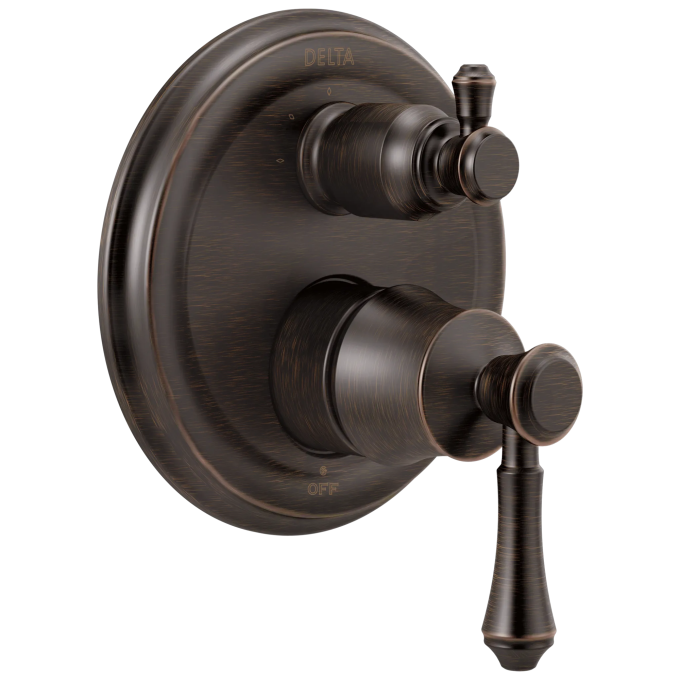 DELTA Cassidy Traditional 2-Handle Monitor 14 Series Valve Trim with 3-Setting Integrated Diverter — Venetian Bronze