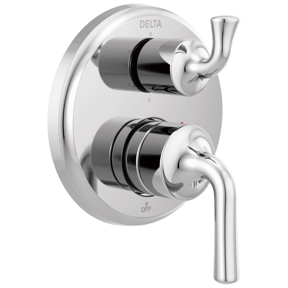 DELTA Kayra Two-Handle Monitor 14 Series Valve Trim with 6-Setting Integrated Diverter — Chrome