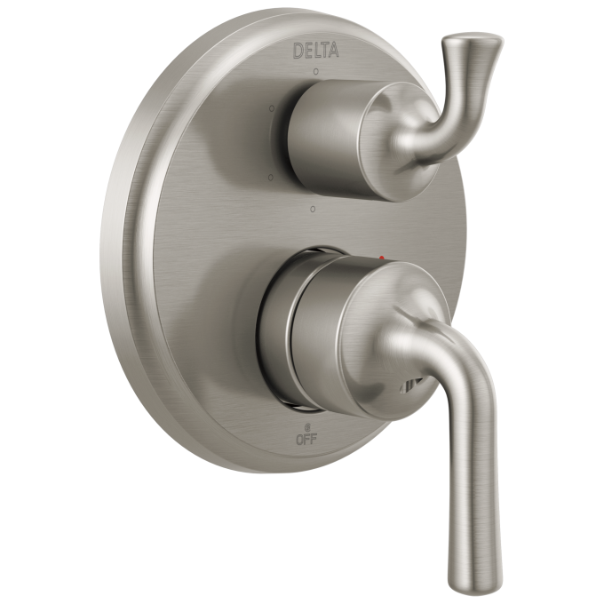 DELTA Kayra Two-Handle Monitor 14 Series Valve Trim with 6-Setting Integrated Diverter — Stainless