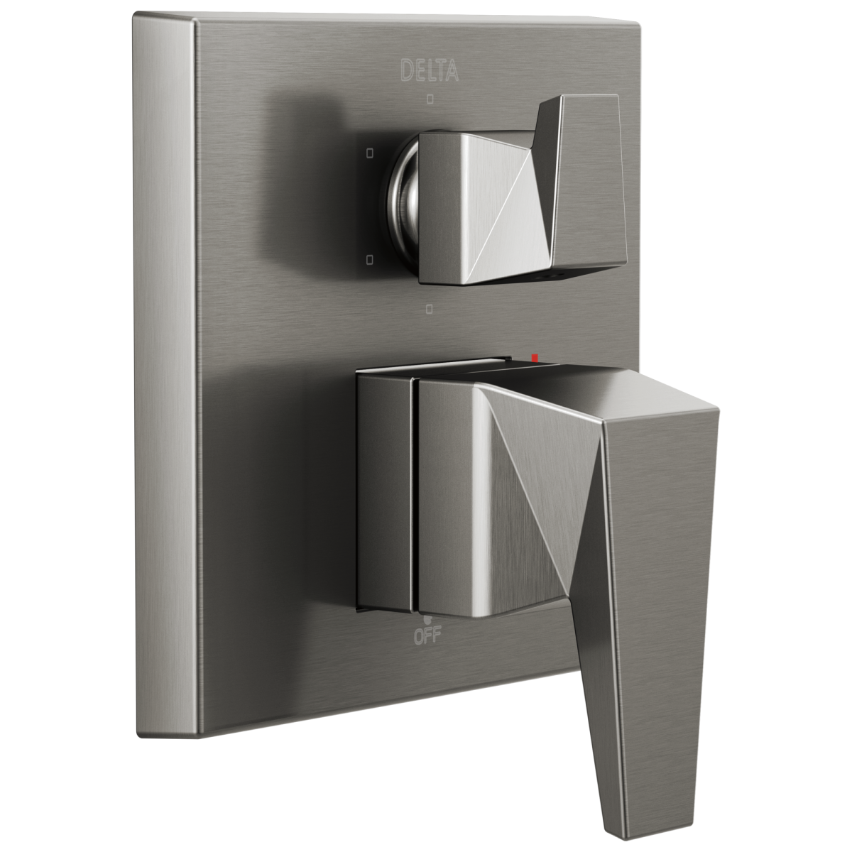 DELTA Trillian Two-Handle Monitor 14 Series Valve Trim with 6-Setting Diverter — Lumicoat® Black Stainless