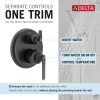 DELTA Bonacci 14 Series 6-Setting Integrated Diverter Trim — Matte Black