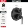 DELTA Bonacci 14 Series 6-Setting Integrated Diverter Trim — Matte Black